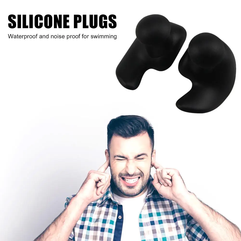 

Durable Earplugs Portable Delicate Design 2x Waterproof Soft Ear Plugs Silicone Portable Earplugs Water Sports Accessories