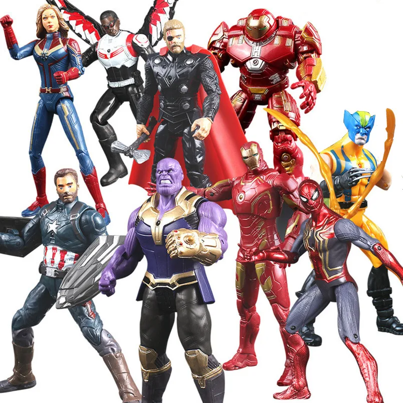 Фигурка marvel, Мстители, конечная игра, Капитан Америка/Железный человек/Человек-паук/Тор, супергерой, аниме, модель, игрушки для обновления