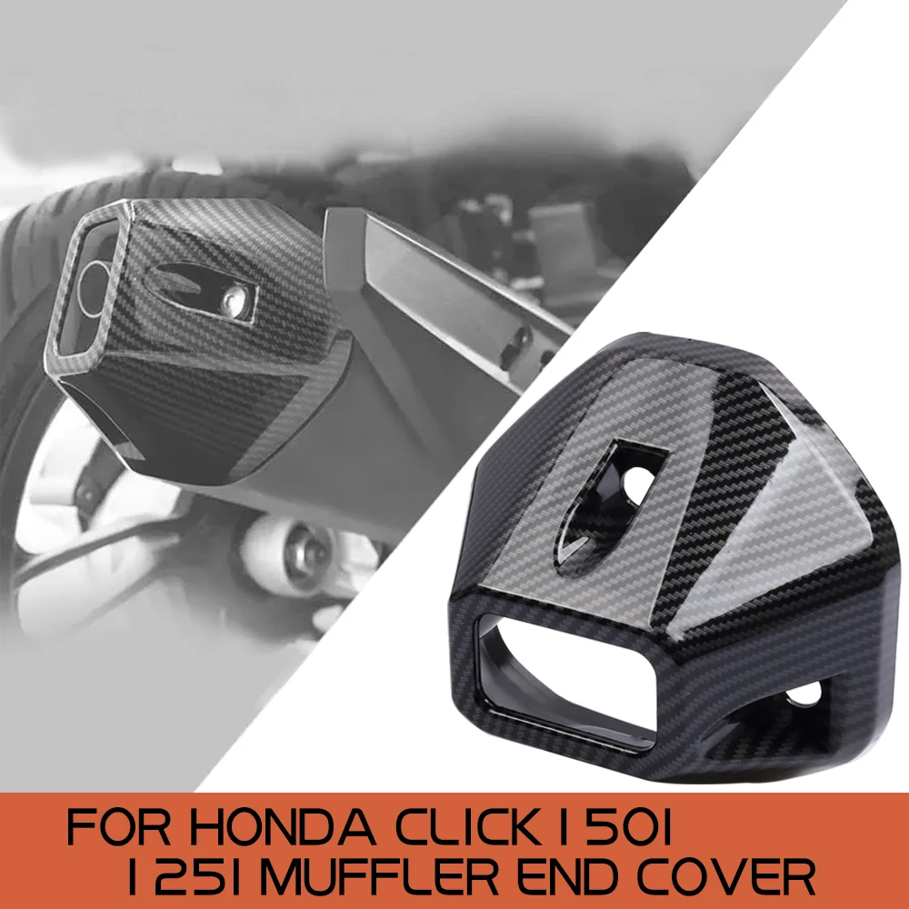 

Motorbike Accessories Carbon Fiber Texture Exhaust Pipe Muffler End Cap For Honda Click 150i Click 125i Click150i 125i 2019