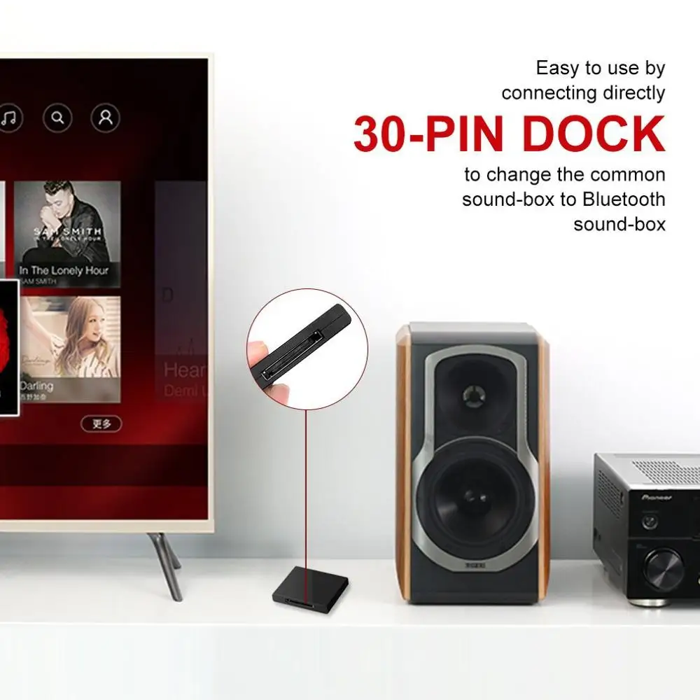 Новый Bluetooth V2.0 аудио приемник передатчик музыкальный адаптер для iPod iPhone 30 Pin