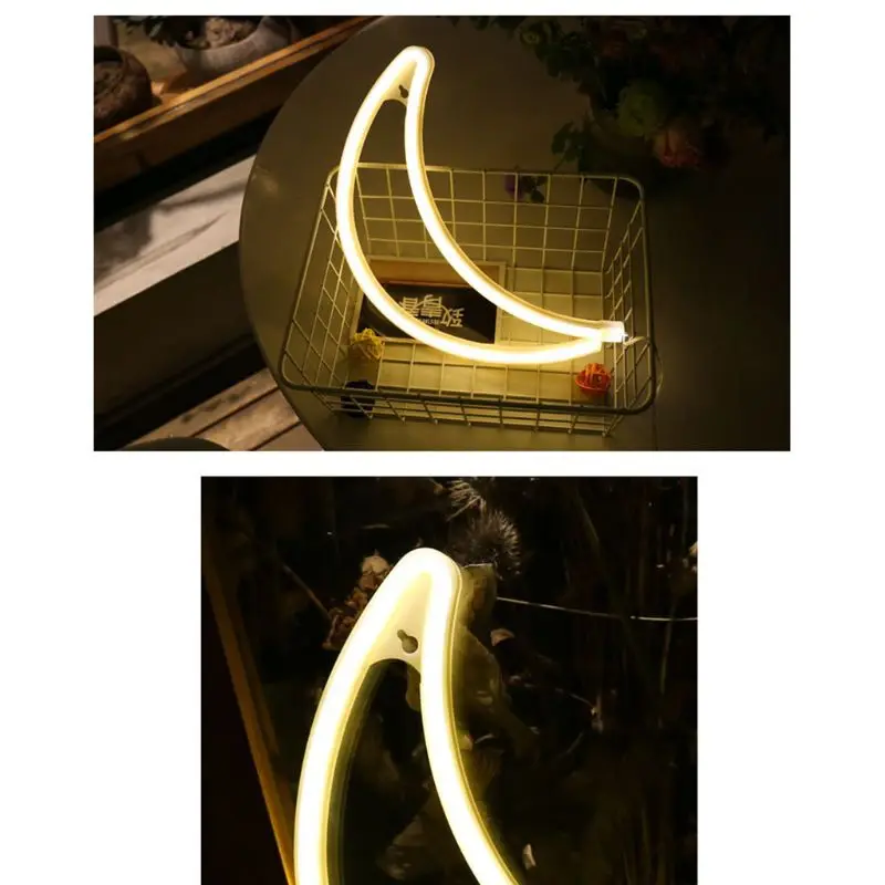 

Cloud/Moon Shaped LED Light Creative Wall Hanging Ornament Night Lamp Home Decor E7CB