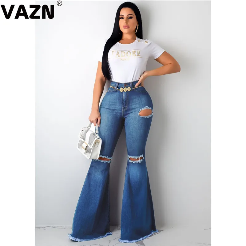 VAZN GHSF12074 новые осенние обычные джинсы элегантные пикантные модные однотонные с