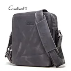 Сумка-мессенджер мужская из кожи Крейзи Хорс, брендовая Винтажная сумочка на плечо, миниатюрный чемоданчик кросс-боди для Ipad 7,9 дюйма