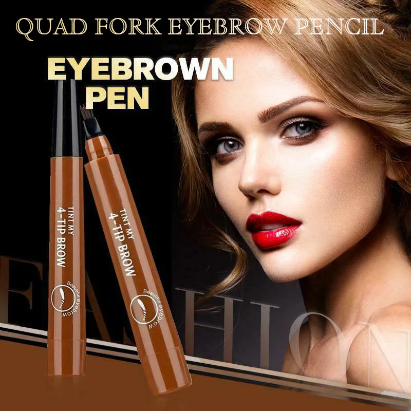 

4 Points Eyebrown Pen Waterproof Fork Tip Long Last Sweat-proof Eyebrow Pen Pencil Dropshipping SMJ