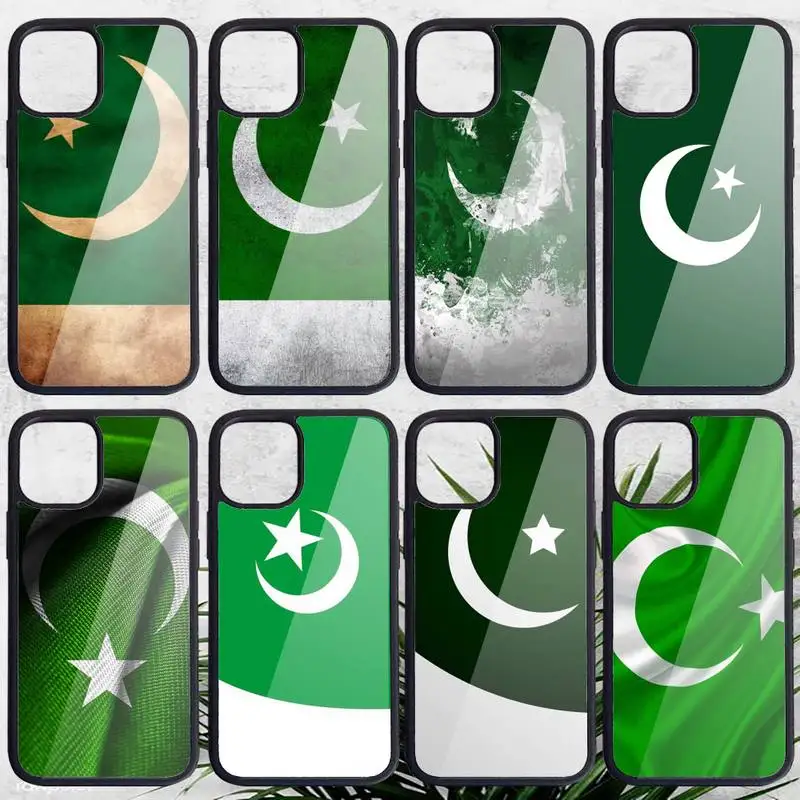 

Pakistan flag pattern Phone Case PC for iPhone 11 12 pro XS MAX 8 7 6 6S Plus X 5S SE 2020 XR