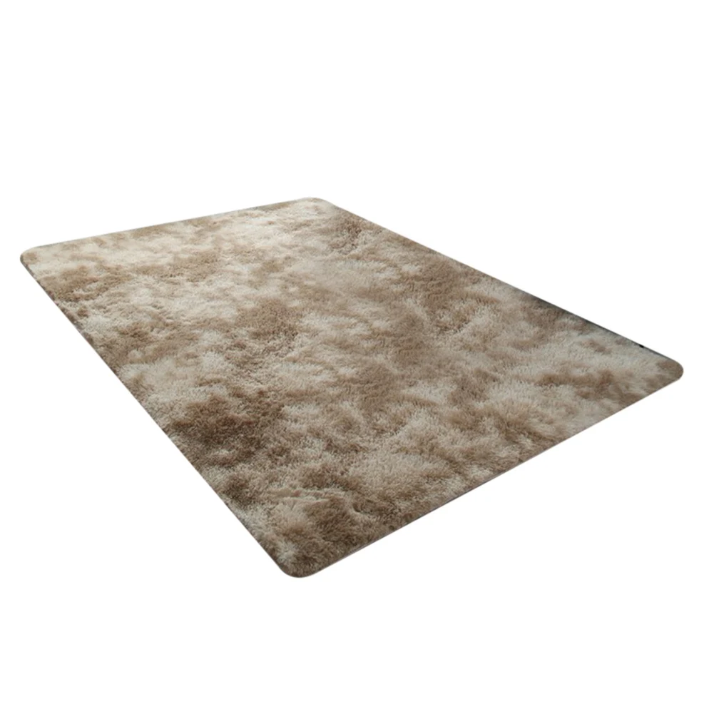 Новый градиентный ковер длинный пушистый коврик для спальни плюшевый гостиной