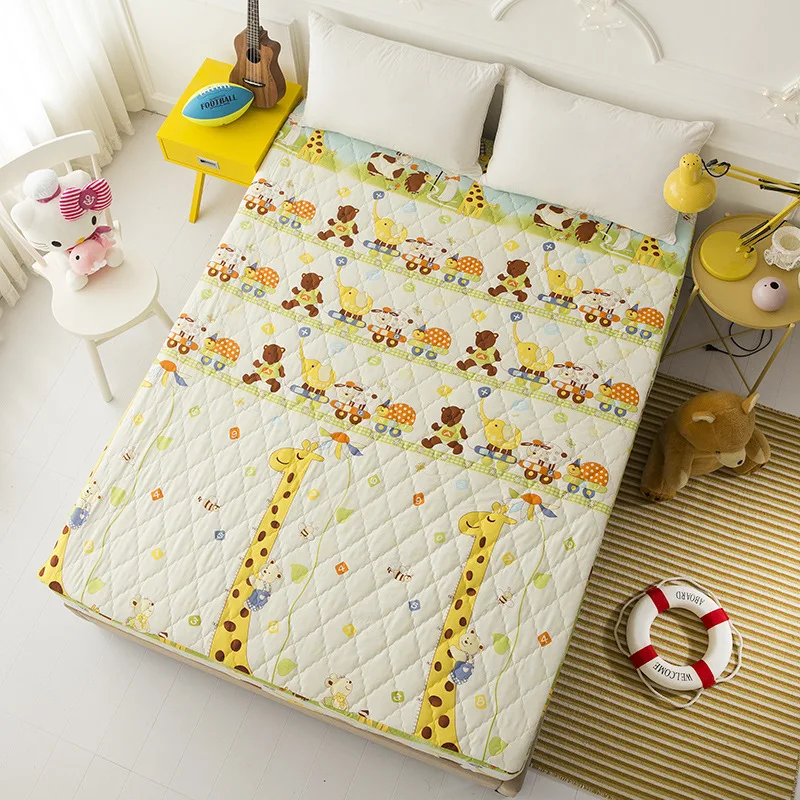 

Peached Thicken Quilted Quilting TPU-Waterproof Urine Barrier Polyester Fitted Sheet, Spring Mattress Protector