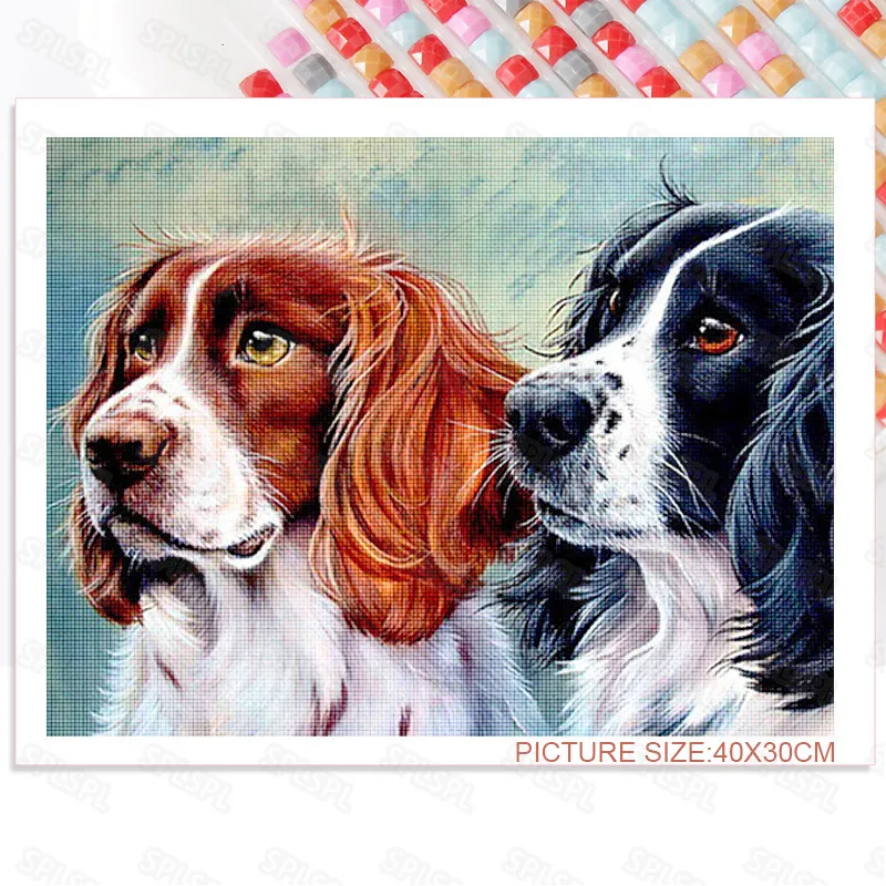 

Diy Diamond Painting Animals Puppy Cute Fashion Modern Living Room Bedroom Decoration Painting Personality Creative Painting