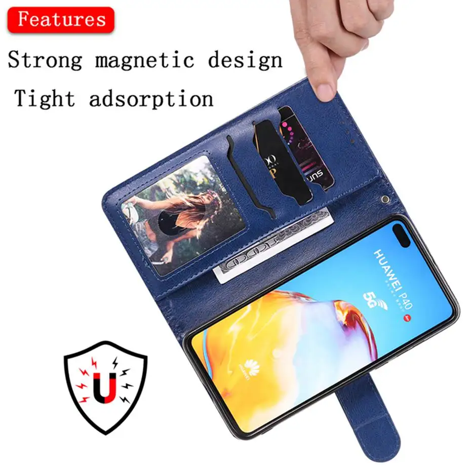 Съемный чехол кошелек для Huawei P40 P30 Mate 20 30 Pro Lite Honor 9A 8C 8X 8A Y7 Prime Y5 Y9 2019 2018 P Smart Z флип