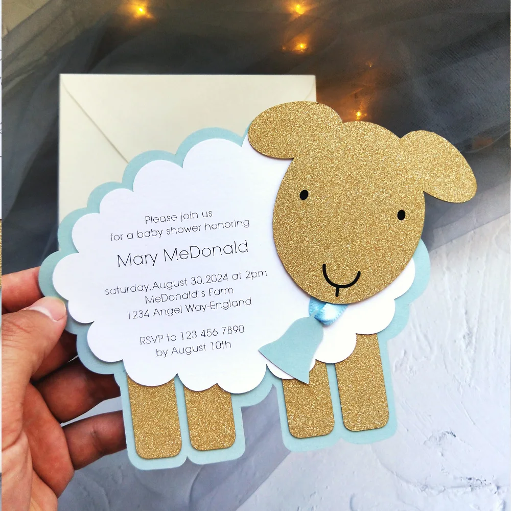 Приглашения для детского душа из овечьей шерсти приглашения ручной работы | Дом и