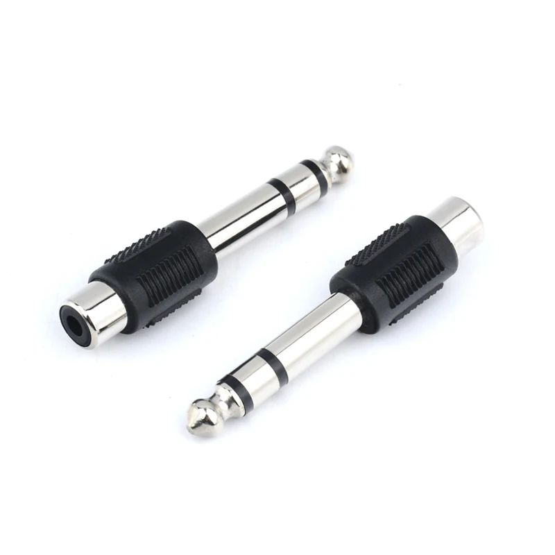 10 шт. 6 5 мм к RCA Штекерный разъем Аудио Видео конвертеры для адаптеров инструмент