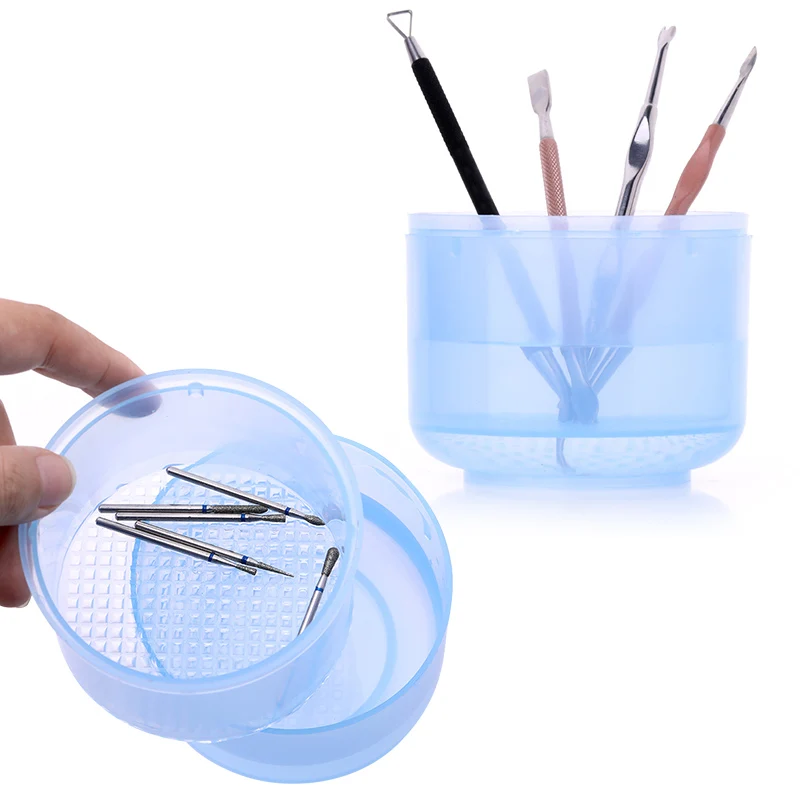1 шт. сверла для ногтей коробка дезинфекции инструмент дизайна Круглый