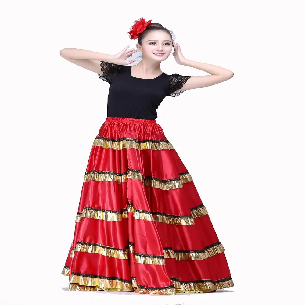 Юбка для фламенко юбка танца живота испанское платье костюм макси|spanish dance