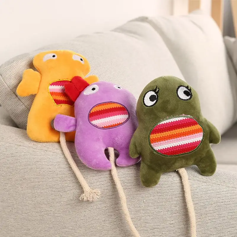 

Милая игрушка для домашних животных, кошек и собак, плюшевая вокальная Интерактивная тренировочная игрушка для щенков, антирасточная игруш...