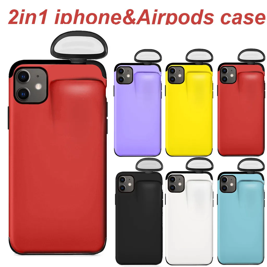 Чехол для телефона 2 в 1 силиконовый + пластиковый чехол беспроводной гарнитуры