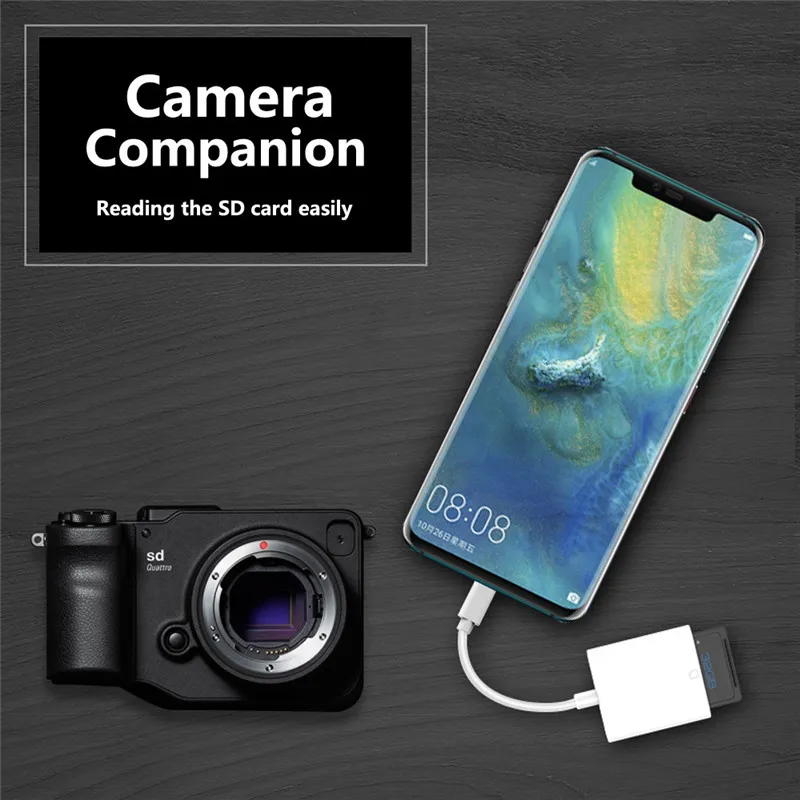 

Type C USB 3.1 USB-C to Micro SD SDXC Card Reader OTG Data Cable Type-C Mini Adapter for Macbook Phone For Samsung Huawei Xiaomi