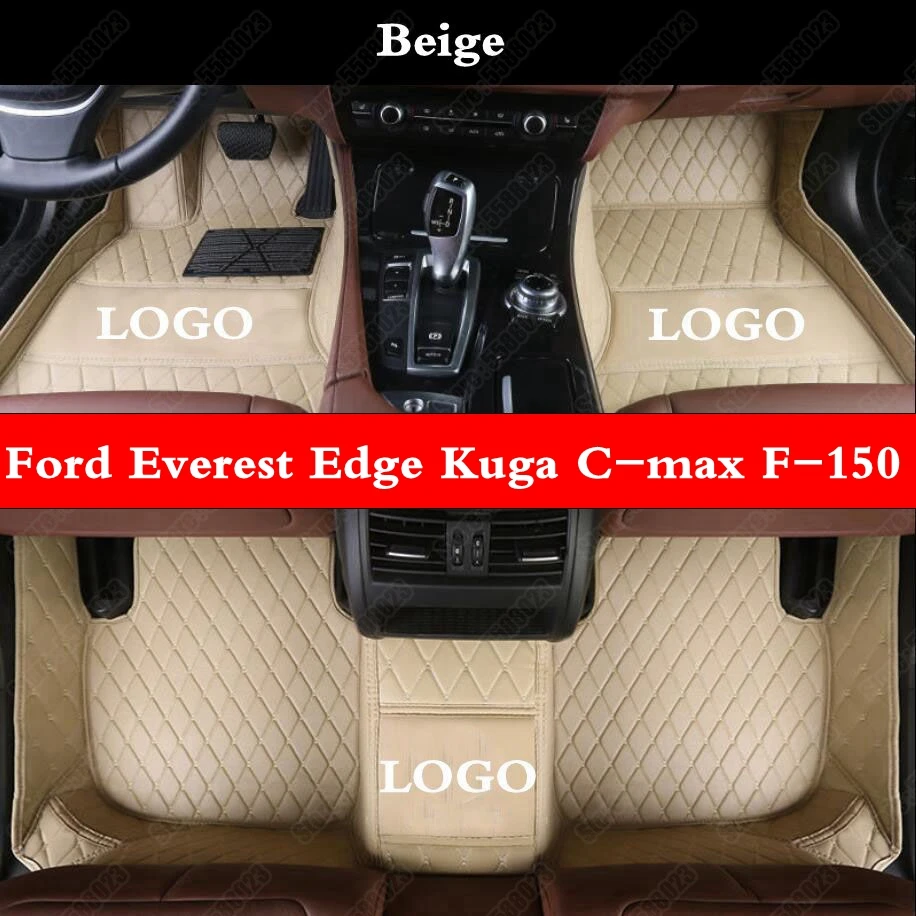 Кожаные автомобильные коврики на заказ для Ford Everest Edge Kuga C-max Tourneo F-150 Ranger Raptor любой