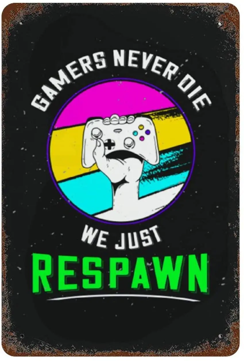 

Funny Gamer Quote Vintage Metal Sign, Retro Tin Signs for Store, Bar, Home Decoration Retro Tin Sign for Kitche30x30cm
