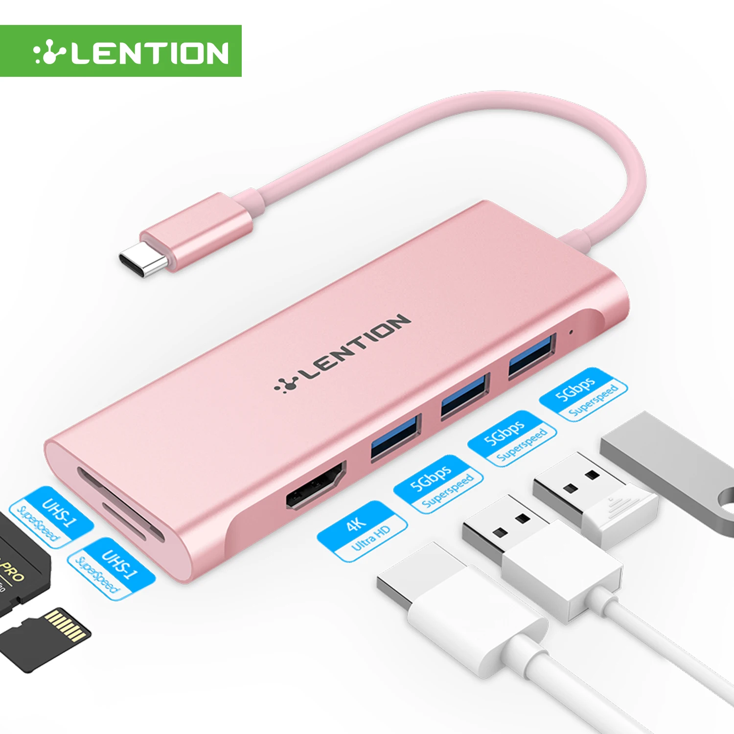 USB C концентратор Type на Multi 3 0 HDMI адаптер док-станция для 2020 MacBook Pro13 Huawei Mate 30