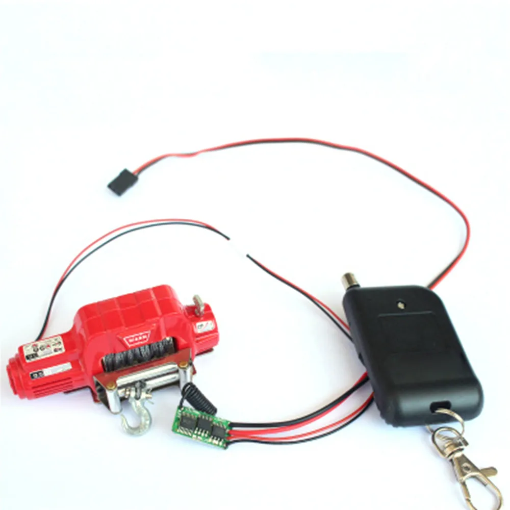 RCRUN имитация металлическая электрическая лебедка с контроллером для 1/10 TRX4 RC4WD D90