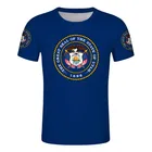 Футболка с флагом штата Юта, футболка унисекс в стиле США, одежда с печатью в американском штате, с именем под заказ