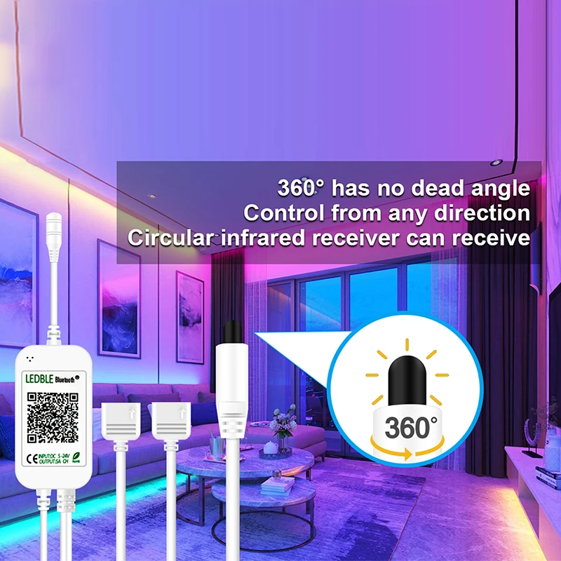 

Bluetooth LED Strip Lights Luces Led RGB 5050 SMD Flexible Ribbon RGB LED Light 5M 10M 20M Tape Diode DC 12V Remote Control