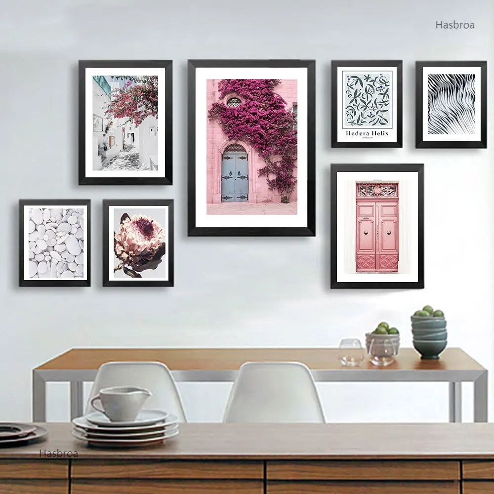 Настенная картина розовый постер для путешествий Очаровательная уличная