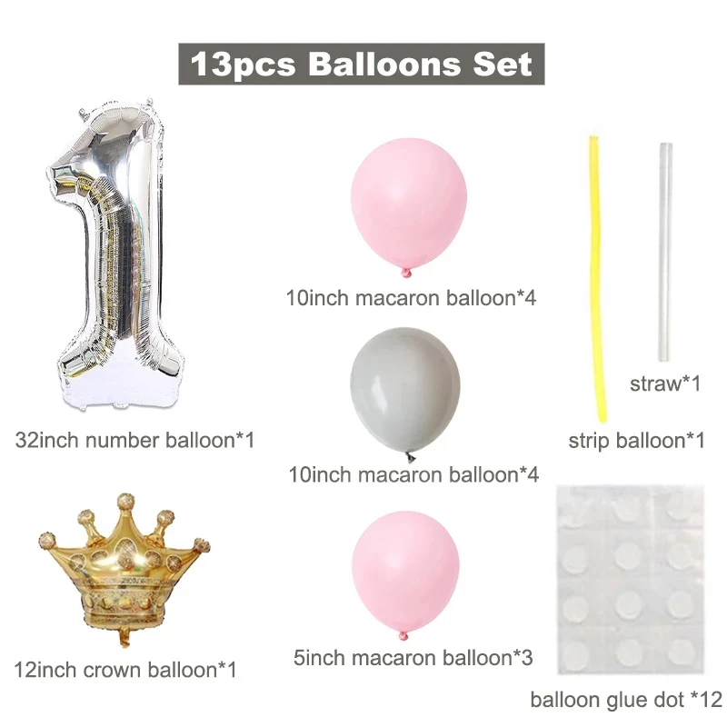 Воздушные шары из фольги в виде цифр с первого дня рождения | Дом и сад