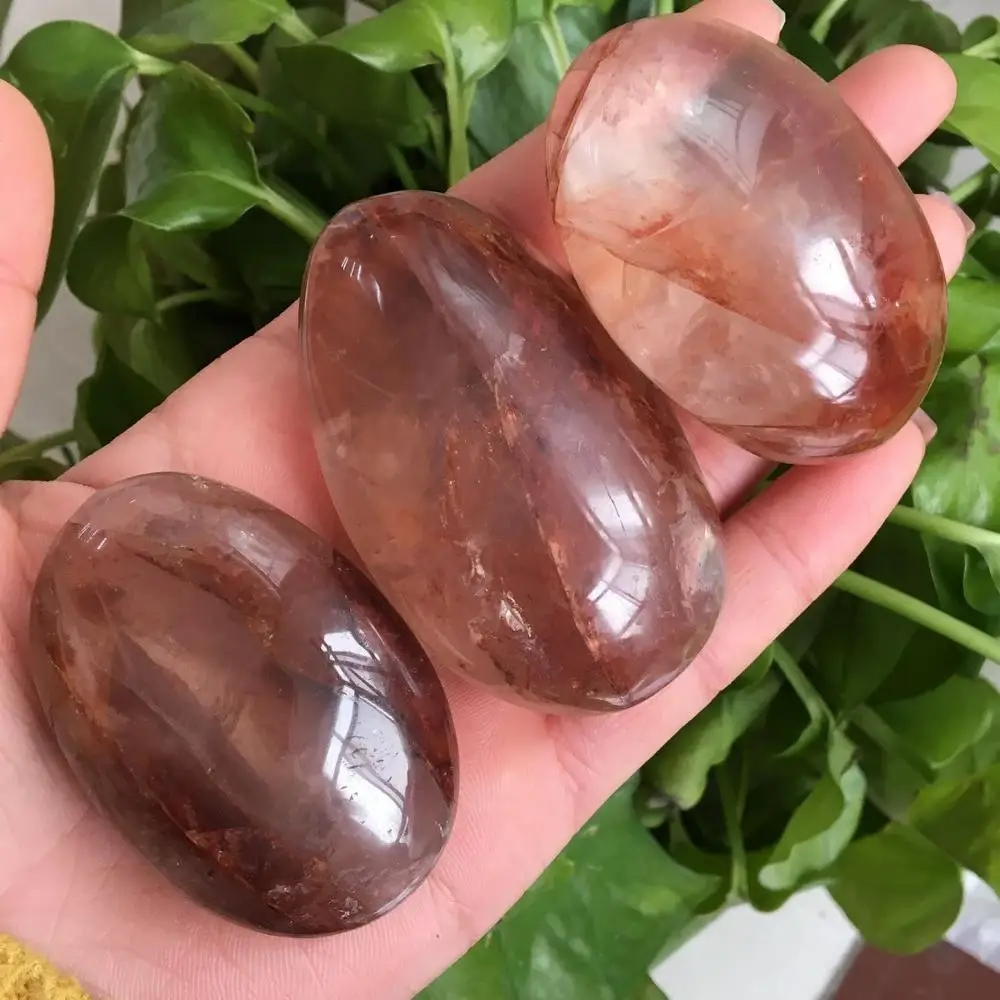 Пальмовые Камни натуральные кристаллы кварца красная резинка цветок