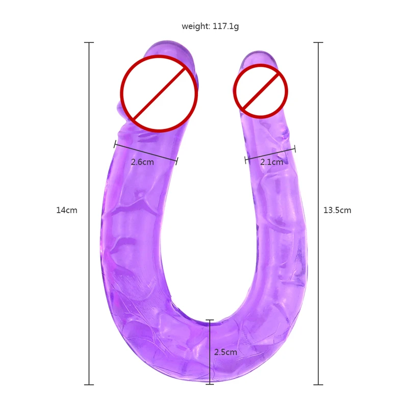 

Soft Jelly Dildo Double Strapon Sex Toys For Women Couples Vagina G-spot Anal Butt Plug Masturbator Artificial Penis Gay Lesbian