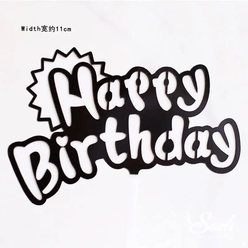 2pc white birthday Коллекция панда качающаяся голова торт Топпер Hairball Звезда палатка с днем рождения украшение для свадьбы юбилей выпечка в подарок - Цвет: 2pc white birthday