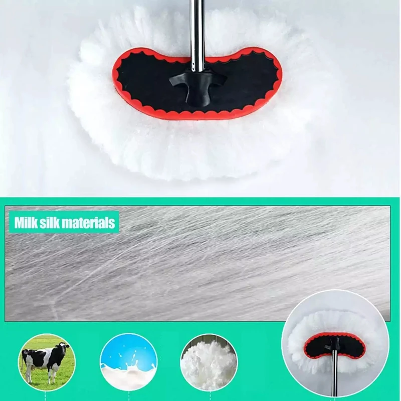 

Car Milk Silk Wash Brush Washing Brush Telescoping Length Cleaning Mop