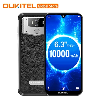OUKITEL K12 водослива 6," FHD+ Android 9,0 1080*2340 16MP смартфон 6 ГБ 64 Гб Face ID 10000 мАч 5 В/6A OTG NFC мобильный телефон
