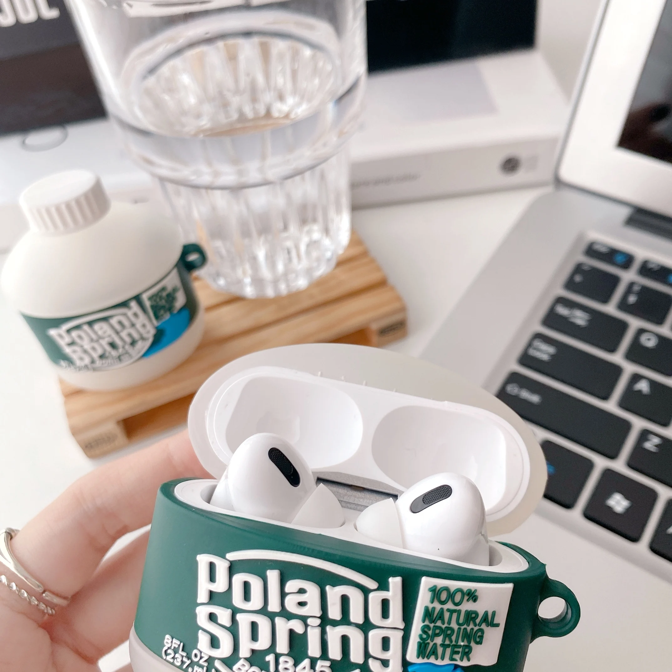 3D польская Весенняя коробка для наушников с минеральной водой Airpods Pro 1 2 защитный