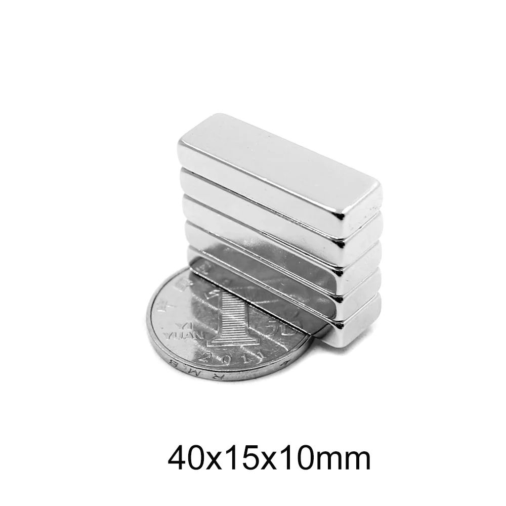 1/2/5/10 шт 40x15x10 сильный неодимовый магнит 40 мм x 15 постоянный магнитный Блок мощный