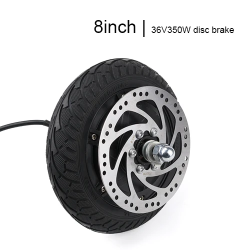8inch 36V350W-Disc 8, 10, 12 дюймов, Электрический скутер, ступица двигателя, колеса 24 В, 36 В, 48 В, 350 Вт, 500 Вт, колесный мотор, бесщеточный EBike, Электрический скутер, Конверсионные Комплекты - Цвет: 8inch 36V350W-Disc