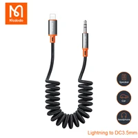 mcdodo lightning to dc 3 5mm jack retractable aux audio cable for iphone 13 12 11 pro max ipad ios phone converter audio adapter