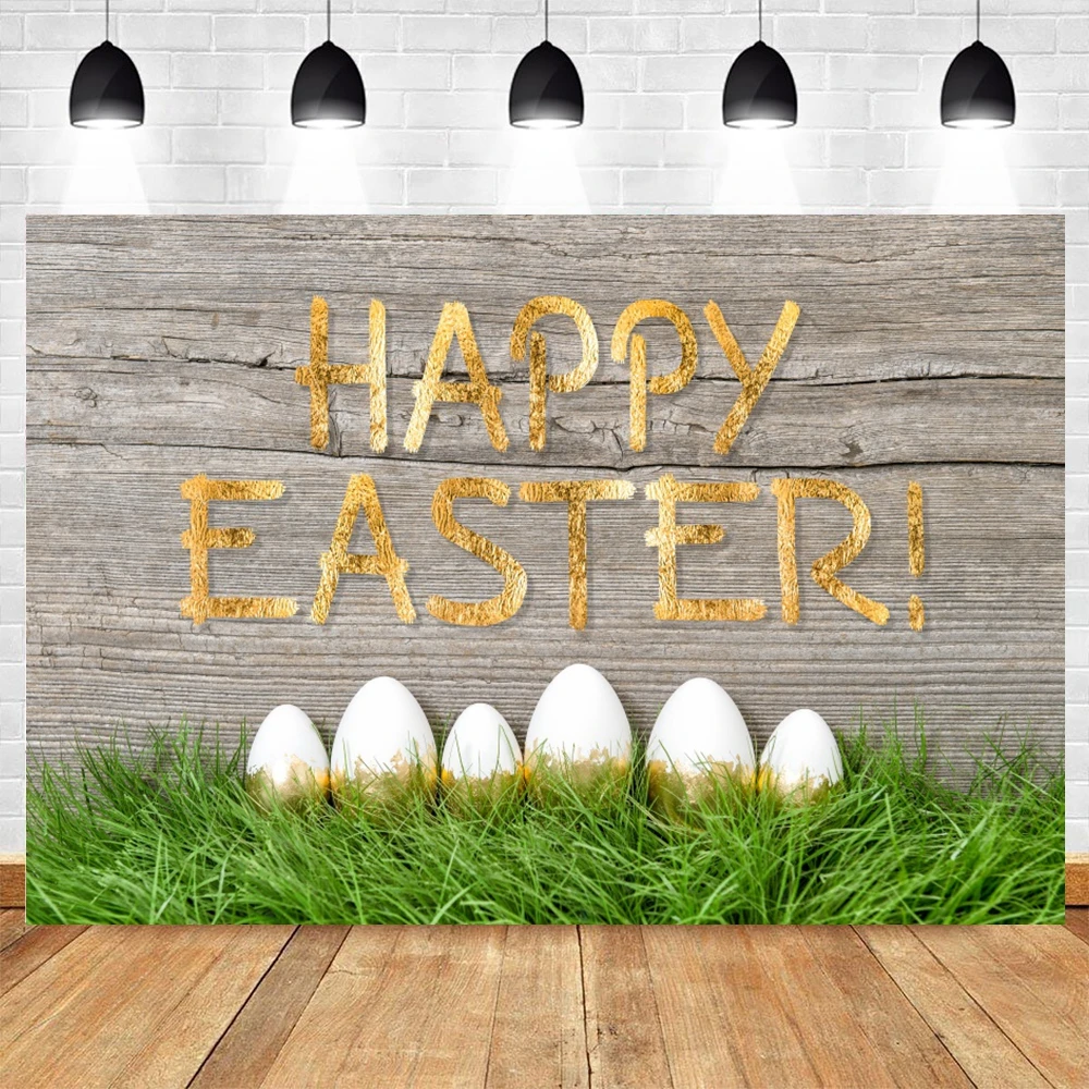 

Yeele Easter Eggs Photocall Wooden Boards Grassland Photography Backdrop Photographic Decoration Backgrounds For Photo Studio