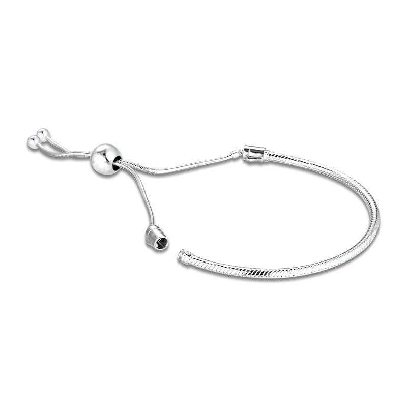 CKK браслет скользящая цепочка браслеты для женщин Pulseira Feminina Masculina Pulseras Mujer серебро