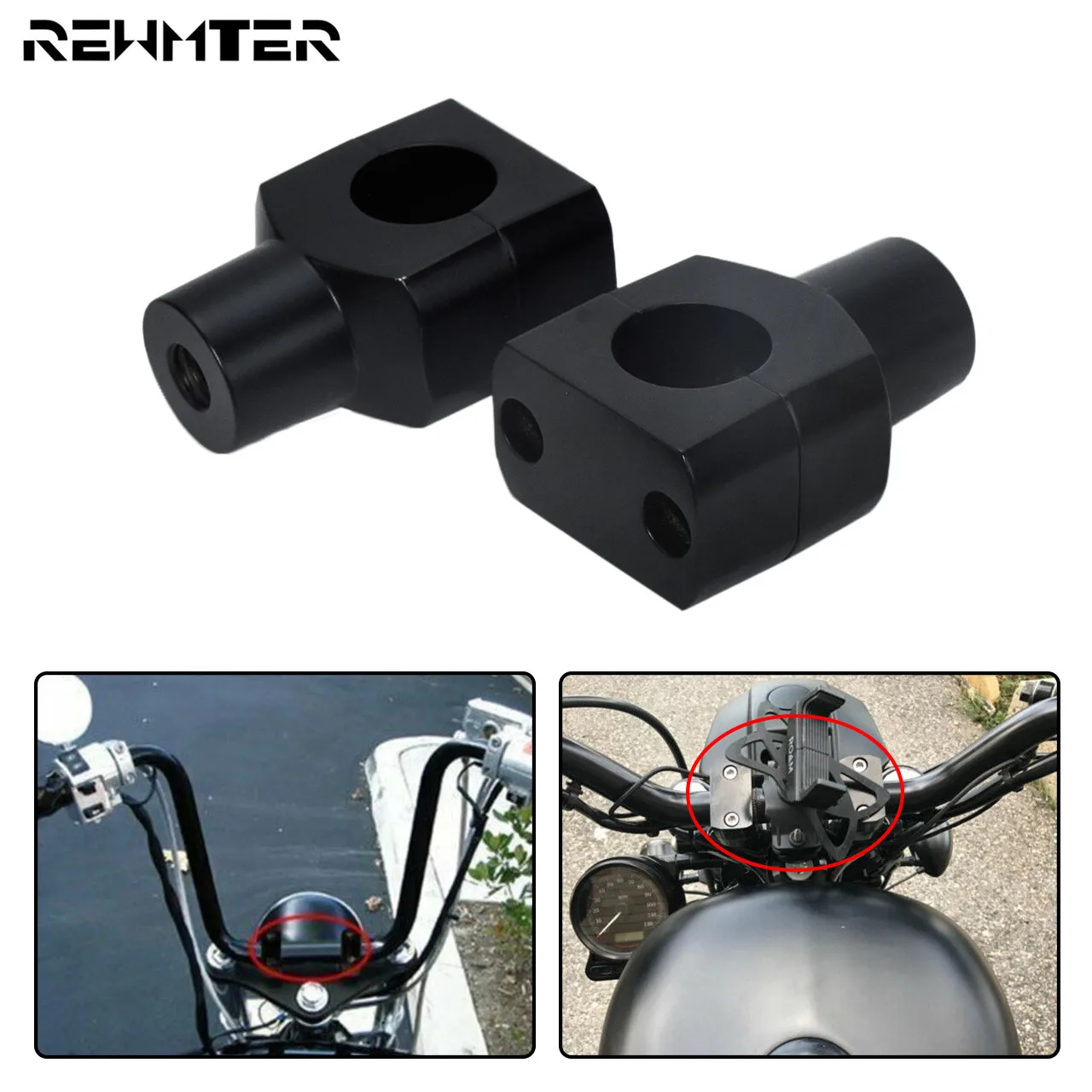 Ручки для мотоцикла 1 &quotруль стояка 25 мм черный зажим крепления Harley Honda Shadow Yamaha V
