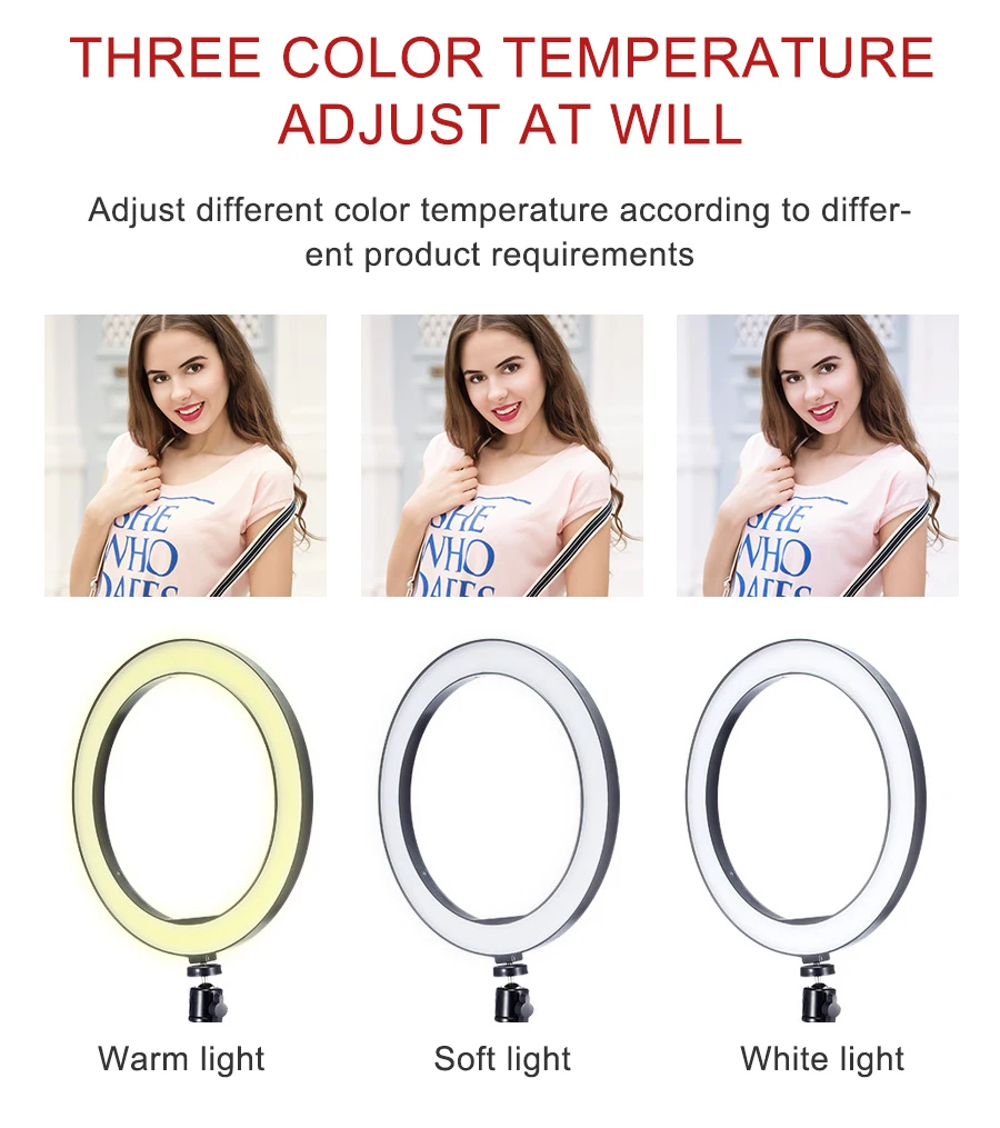 MAMEN фотографический Dimmable светодиодный Selfie кольцо свет лампы Youtube видео студия живое потоковое фото красивое кольцо