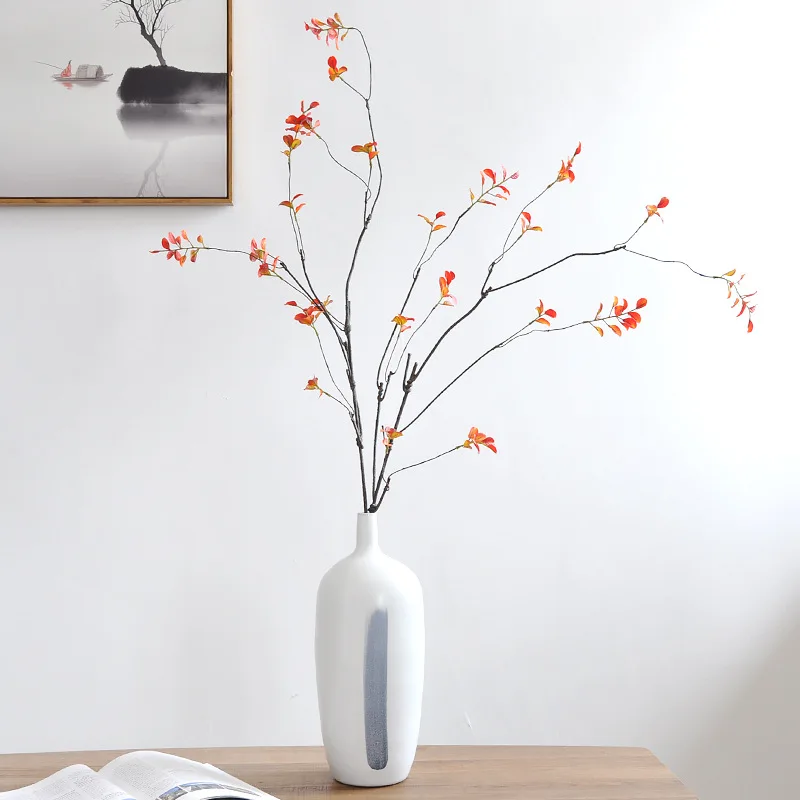 

Luxury Long Tree Branch Flower Arrangement Fake Plants Indie Room Decor Artificial Leaves Decoration Plantas Artificiales