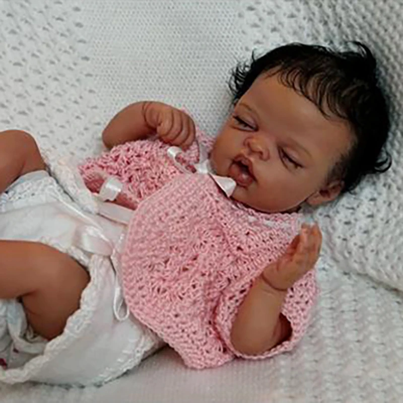 Фото 10-дюймовая Кукла реборн в комплекте Кэти мини Спящий ребенок мягкая на ощупь