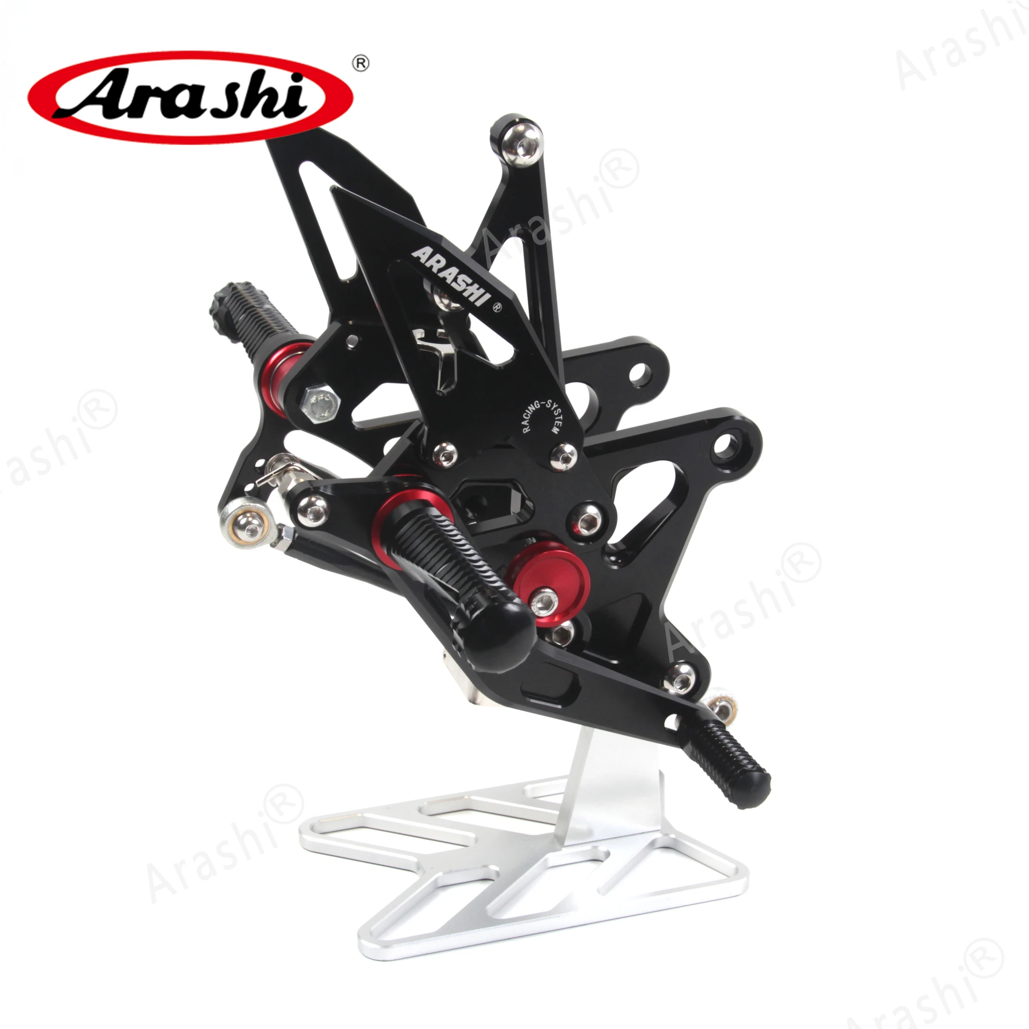 Задние регулируемые ножки Arashi NINJA ZX6R для KAWASAKI Ninja ZX636 2005 2006 Алюминиевые Подножки 05