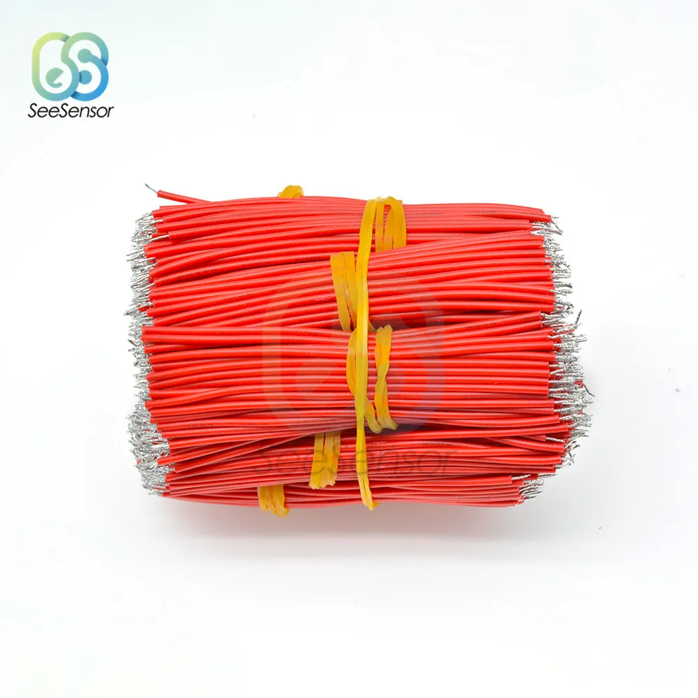 100 шт./лот 24AWG 8 см гальванически лужёные макетная плата припоя кабель Fly джемпер Оловянная проволока проводящие провода 1007-24AWG разъем провода