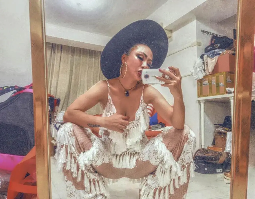 

New nightclub sexy slim white fringe new singer bodysuit gogo dancer costume for lady