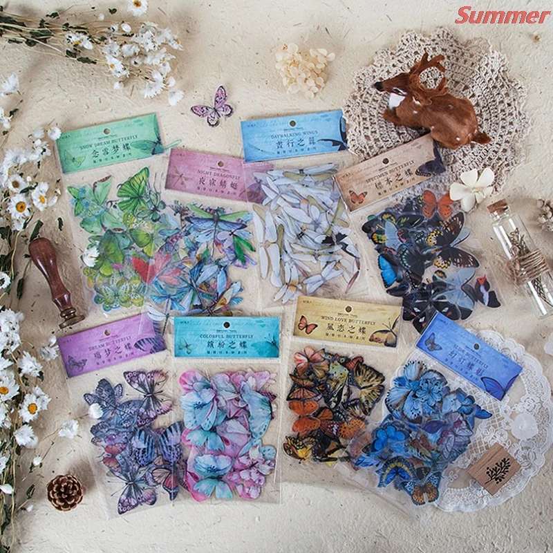 

40pcs High Quality Stationery Set Stickers Butterflies Party Bag Filler Butterfly DIY Sticker