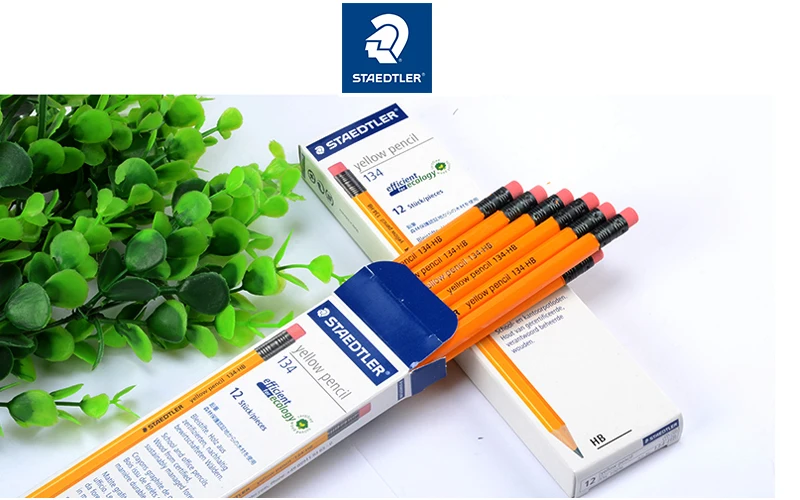 2 шт. STAEDTLER 134 карандаш HB 2B шестиугольная желтая палочка для детей, студентов, карандаш для письма, не содержит свинец, яд