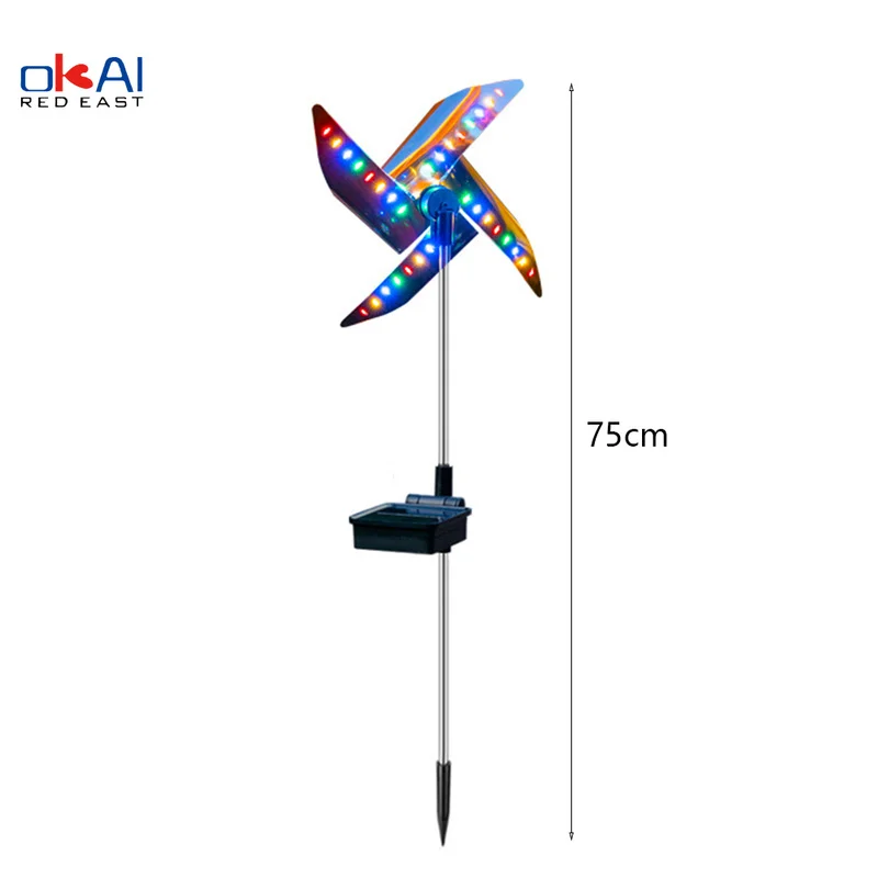 

32LED Solar Ground Light Outdoor Decorative Windmill Waterproof Night Light LED Spot Light Garden Path Landscape Lights.