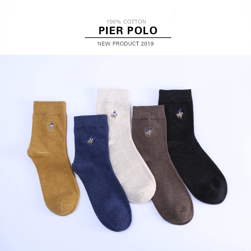 PIER POLO, носки, мужские хлопковые нарядные носки, брендовые новые деловые мужские носки, мужские носки высокого качества для отдыха, длинные носки в подарок, размер 39-44